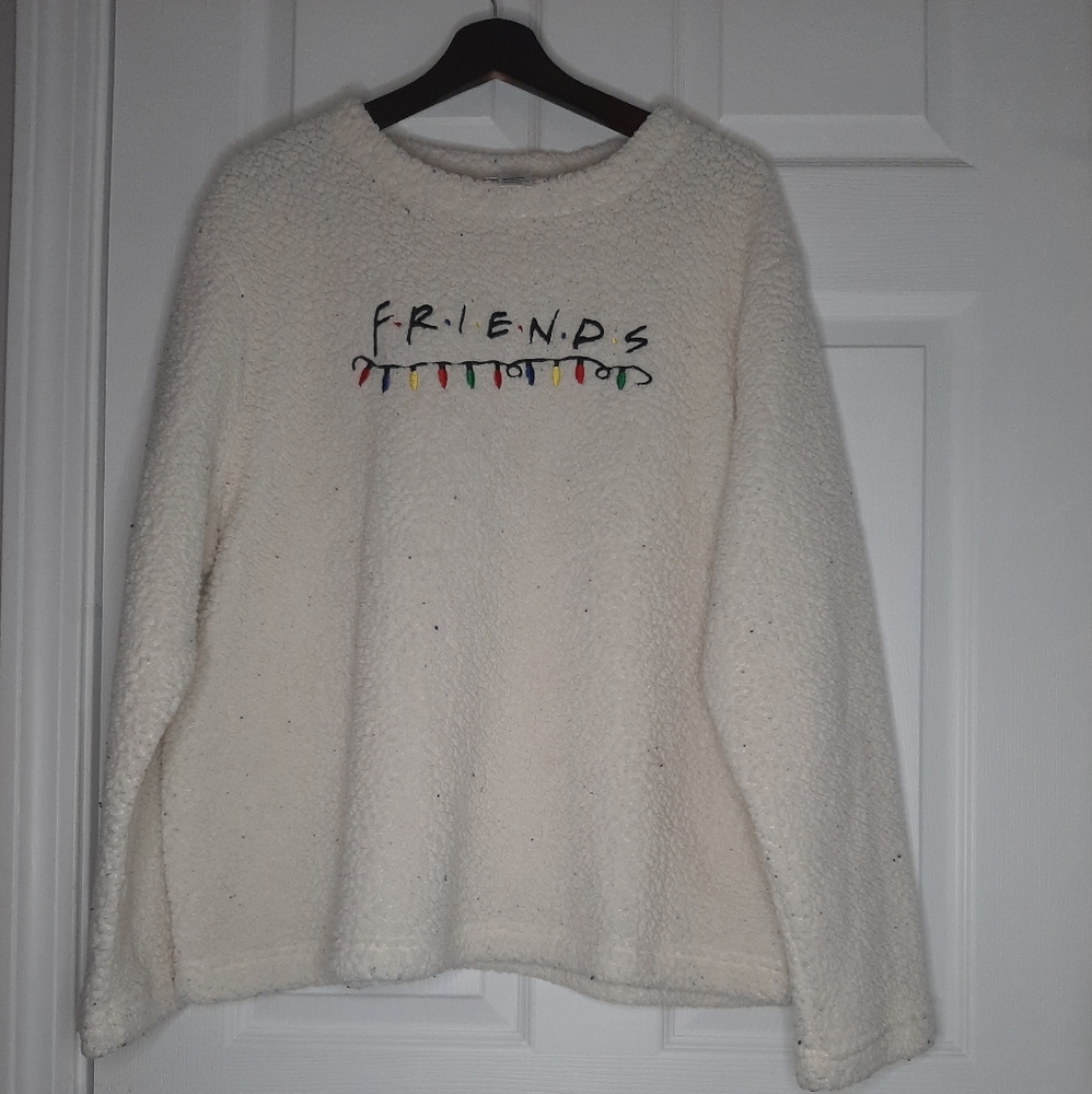 Friends Fuzzy White PJ Shirt